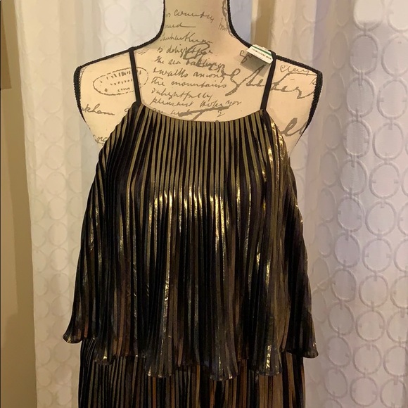 Gold metallic dress nwt - Picture 3 of 7